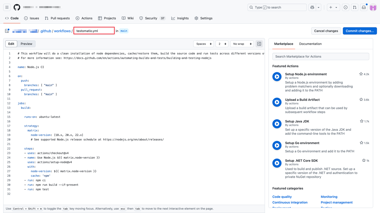 Testomatio - GitHub